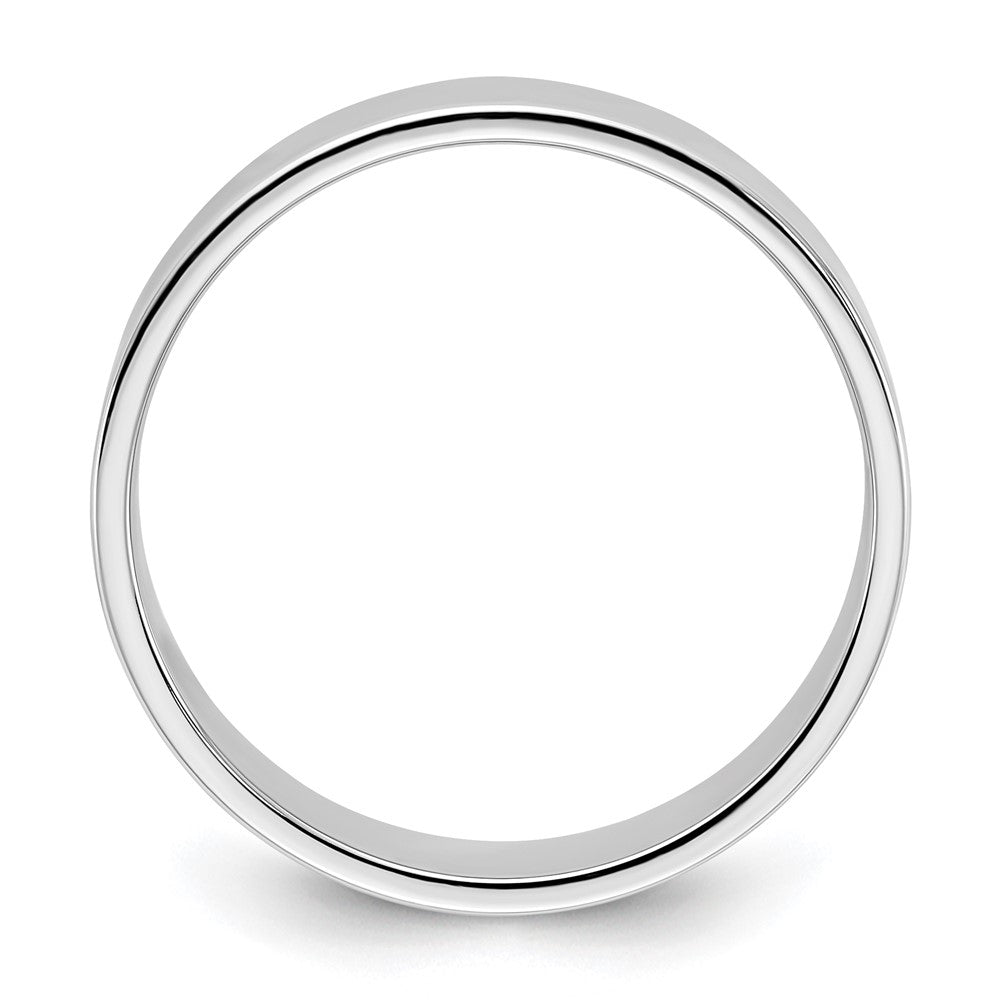 10k Weißgold 6 mm leichter, flacher Ehering
