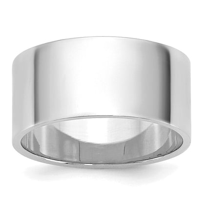 14K Weißgold 9 mm LTW Flacher Ehering