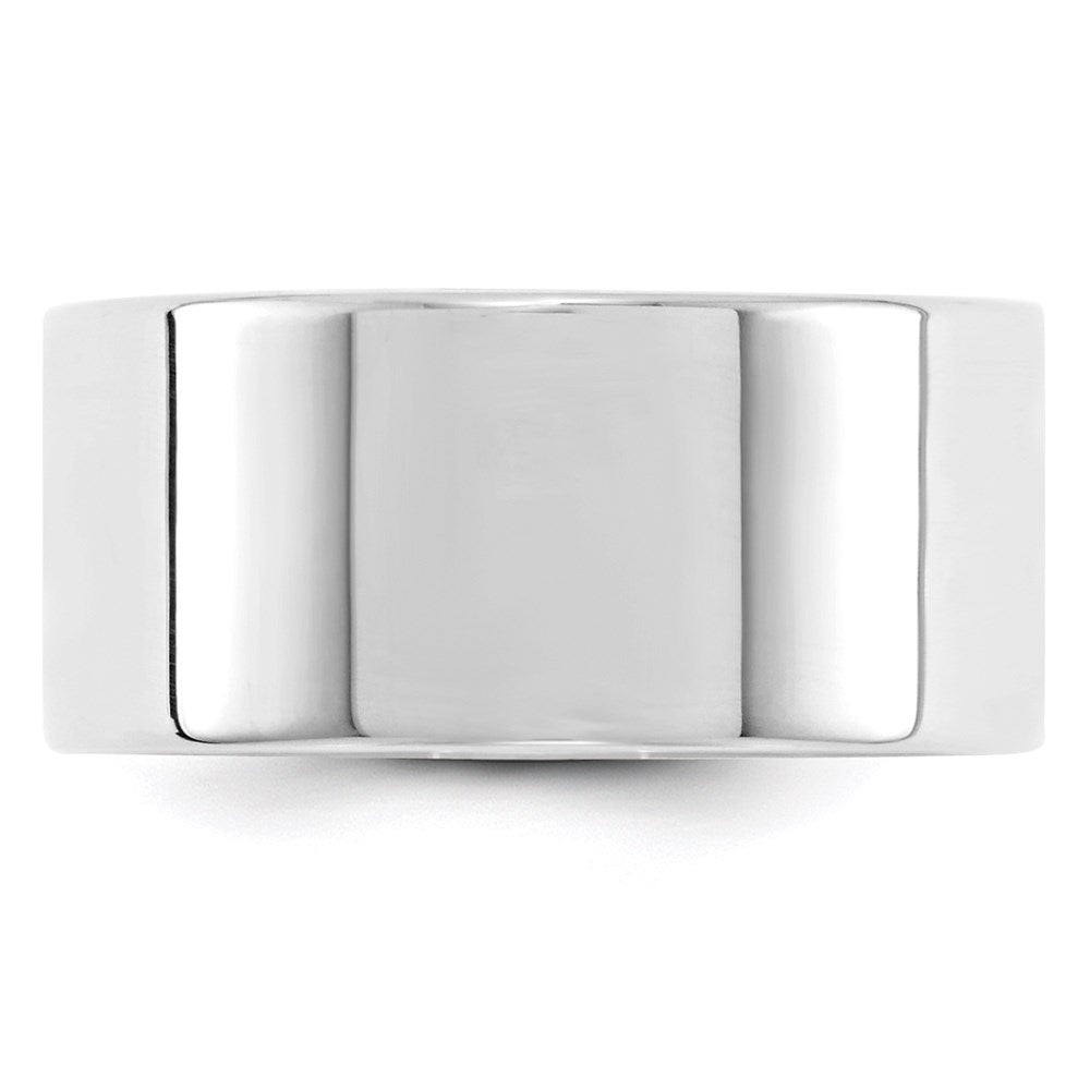 14K Weißgold 10 mm leichter, flacher Ehering