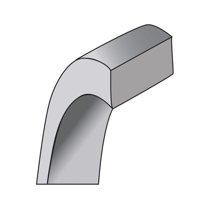10K Weißgold 10Kw 3,5 mm leichter flacher Ring, Größe 5,5