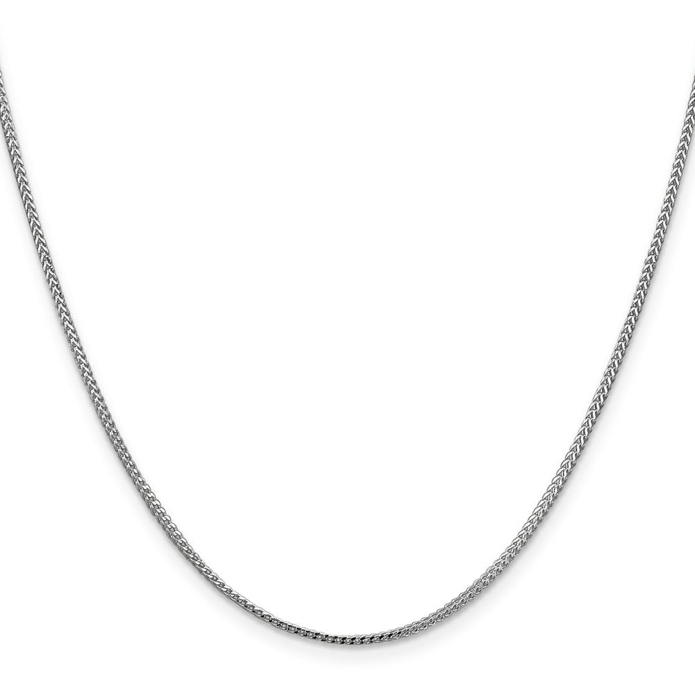 14K Weißgold 1mm Franco mit Karabinerverschluss Halskette