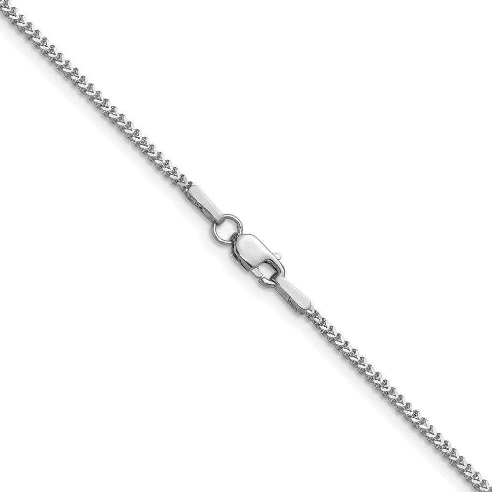14K Weißgold 1mm Franco mit Karabinerverschluss Halskette