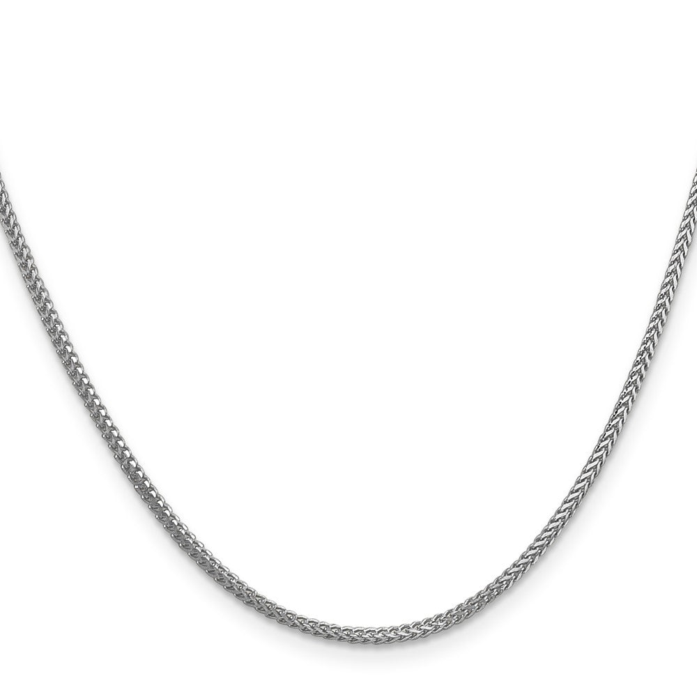 14K Weißgold 1.3mm Franco mit Karabinerverschluss Halskette
