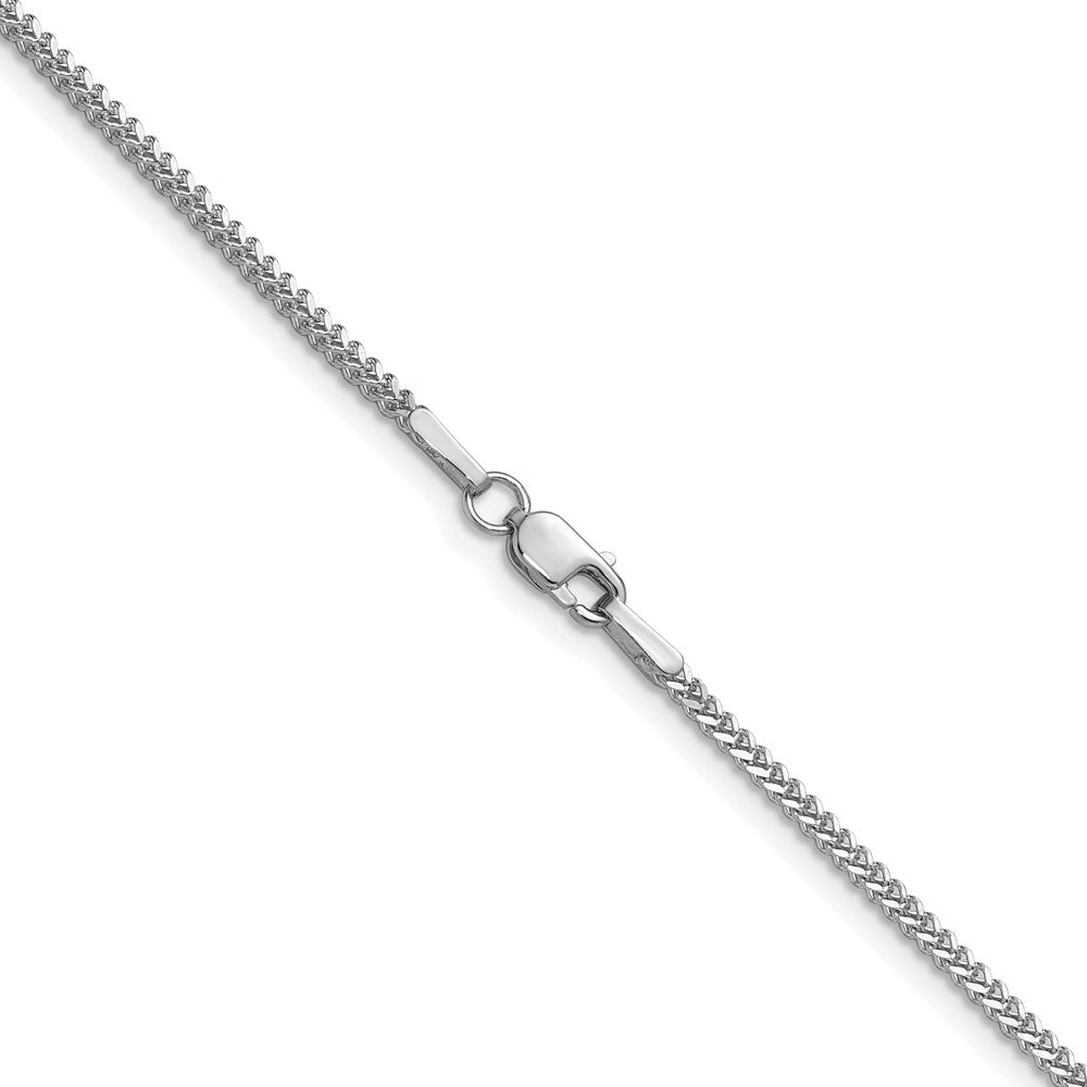 14K Weißgold 1.3mm Franco mit Karabinerverschluss Halskette