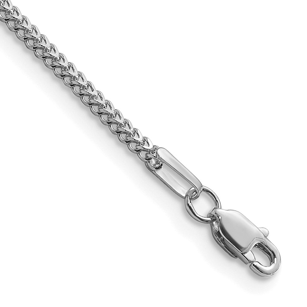 14K Weißgold 1.3mm Franco mit Karabinerverschluss Gliederarmband