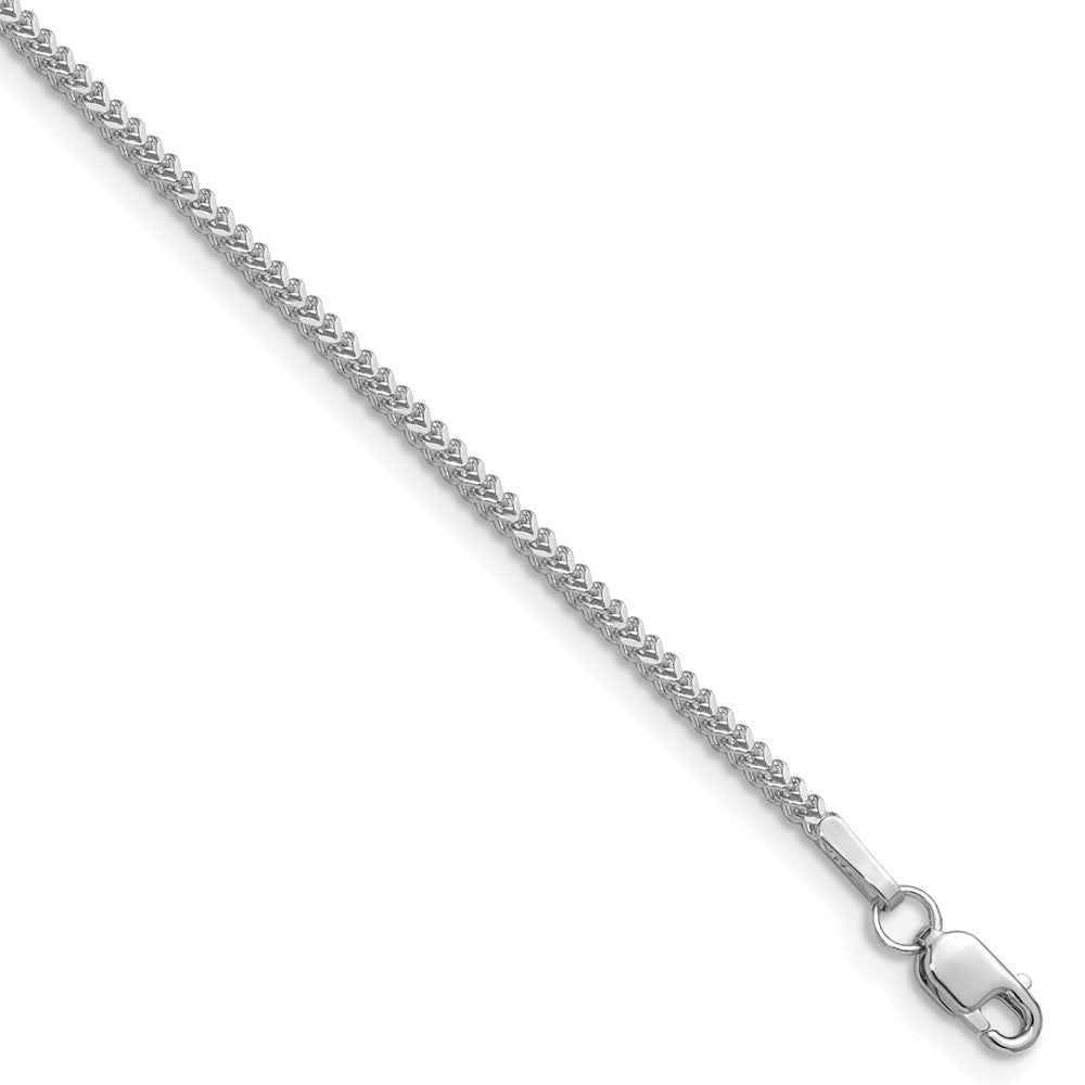 14K Weißgold 1.3mm Franco mit Karabinerverschluss Halskette