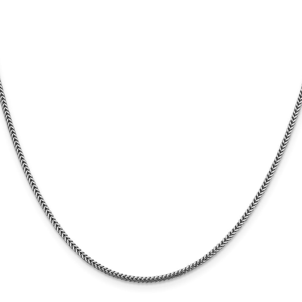 14K Weißgold 1.4mm Franco mit Karabinerverschluss Halskette