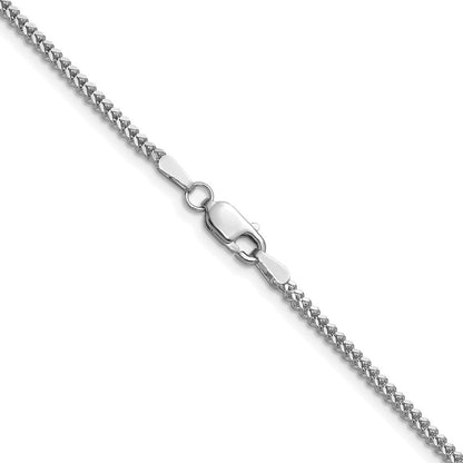 14K Weißgold 1.4mm Franco mit Karabinerverschluss Halskette