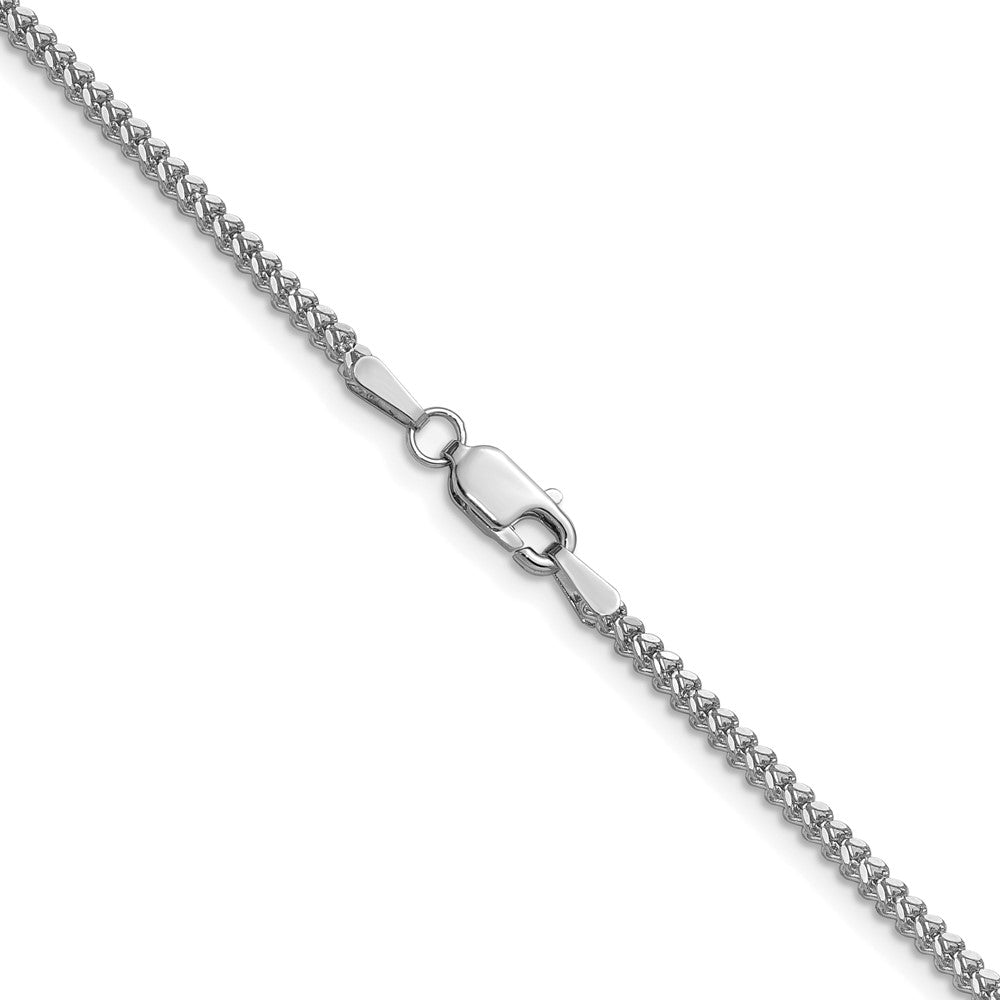 14K Weißgold 1.5mm Franco mit Karabinerverschluss Halskette