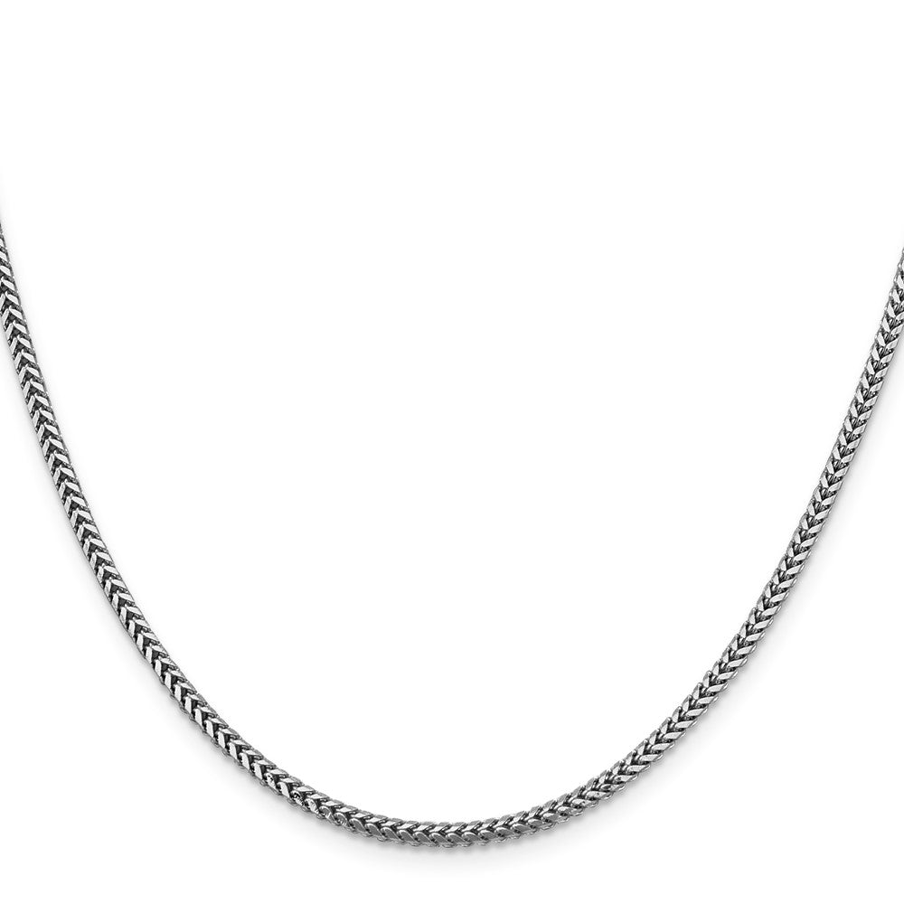 14K Weißgold 2.3mm Franco mit Karabinerverschluss Halskette