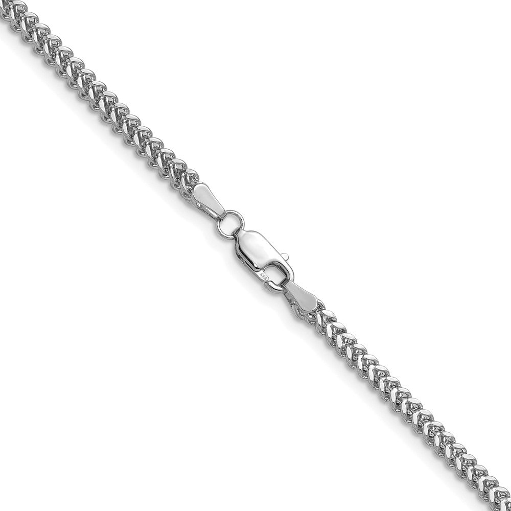 14K Weißgold 2.3mm Franco mit Karabinerverschluss Halskette
