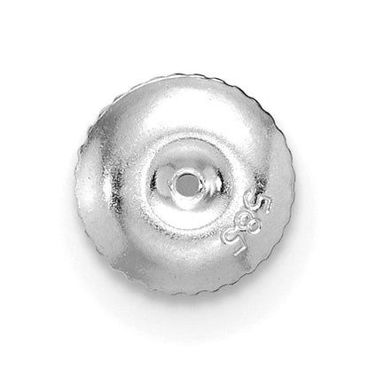14K Weißgold Ohrstecker mit zertifiziertem, im Labor gezüchtetem 1 ct. Diamant VS+ F+, rund, in Vierkrallenfassung, mit Schraubverschluss