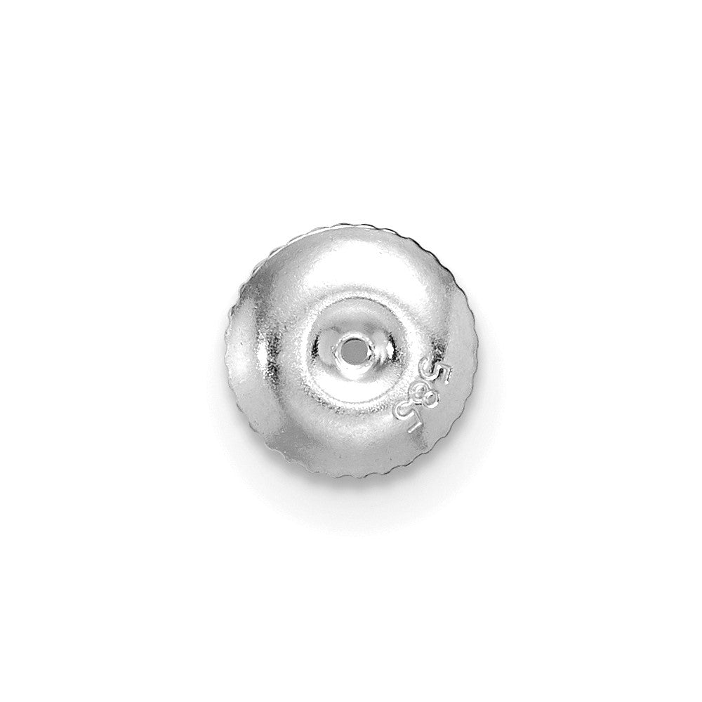 14K Weißgold Ohrstecker mit zertifiziertem, im Labor gezüchtetem 1 ct. Diamant VS+ F+, rund, in Vierkrallenfassung, mit Schraubverschluss