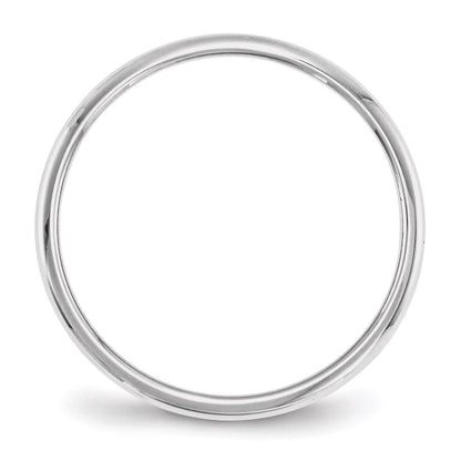 10k Weißgold 2 mm halbrunder Ehering