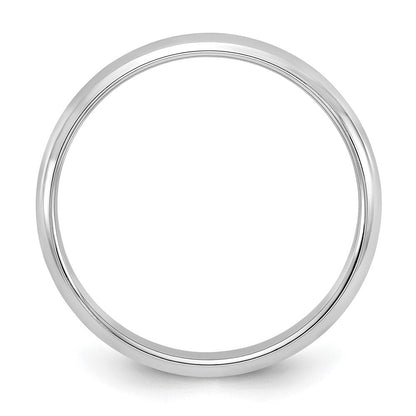 14K Weißgold 3 mm Halbrund-Ehering