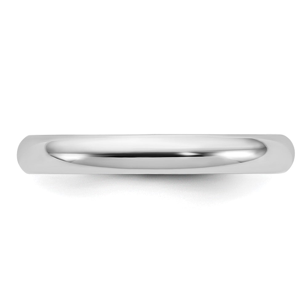 10k Weißgold 3 mm halbrund Ehering