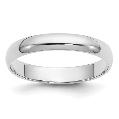 14K Weißgold 3 mm Halbrund-Ehering