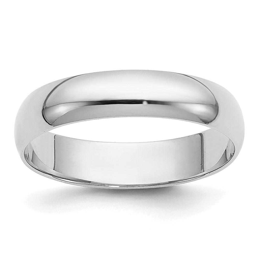 10k Weißgold 4 mm halbrunder Ehering