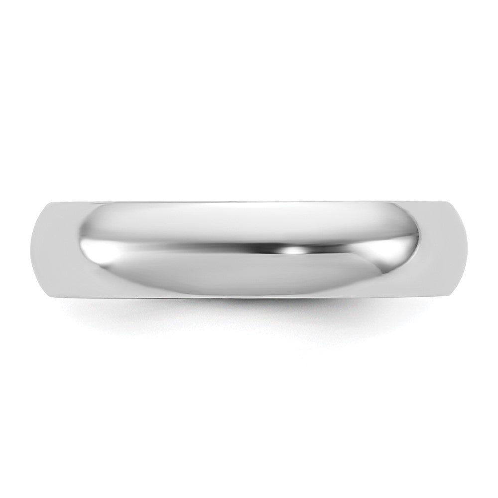 10K Weißgold 10Kw 4,5 mm Halbrund-Ring, Größe 5