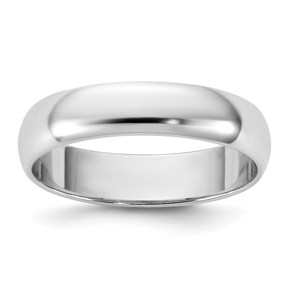 10K Weißgold 10Kw 4,5 mm Halbrund-Ring, Größe 11,5
