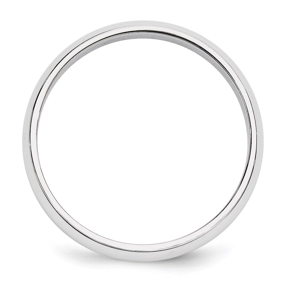 Ehering aus 10K Weißgold, 5 mm, halbrund