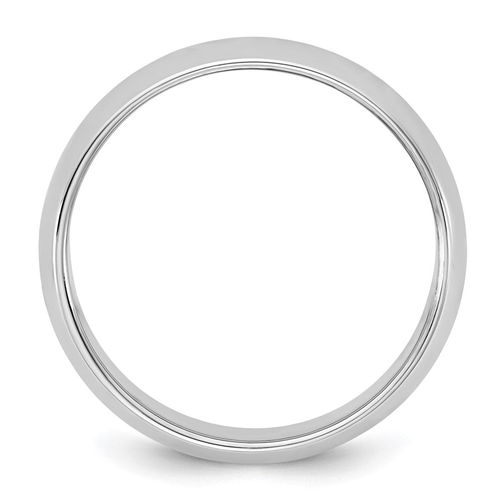 10K Weißgold 10Kw 6,5 mm Halbrund-Ring, Größe 9,5