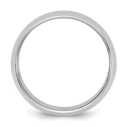 10K Weißgold 10Kw 11mm Halbrund-Ring, Größe 10