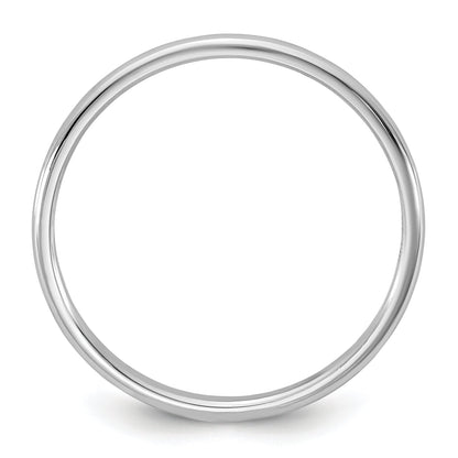 10K Weißgold 10Kw 1,5 mm leichter halbrunder Ring, Größe 10,5