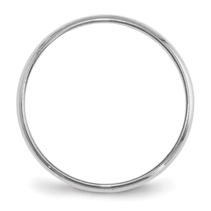 14K Weißgold 2 mm leichter halbrunder Ehering