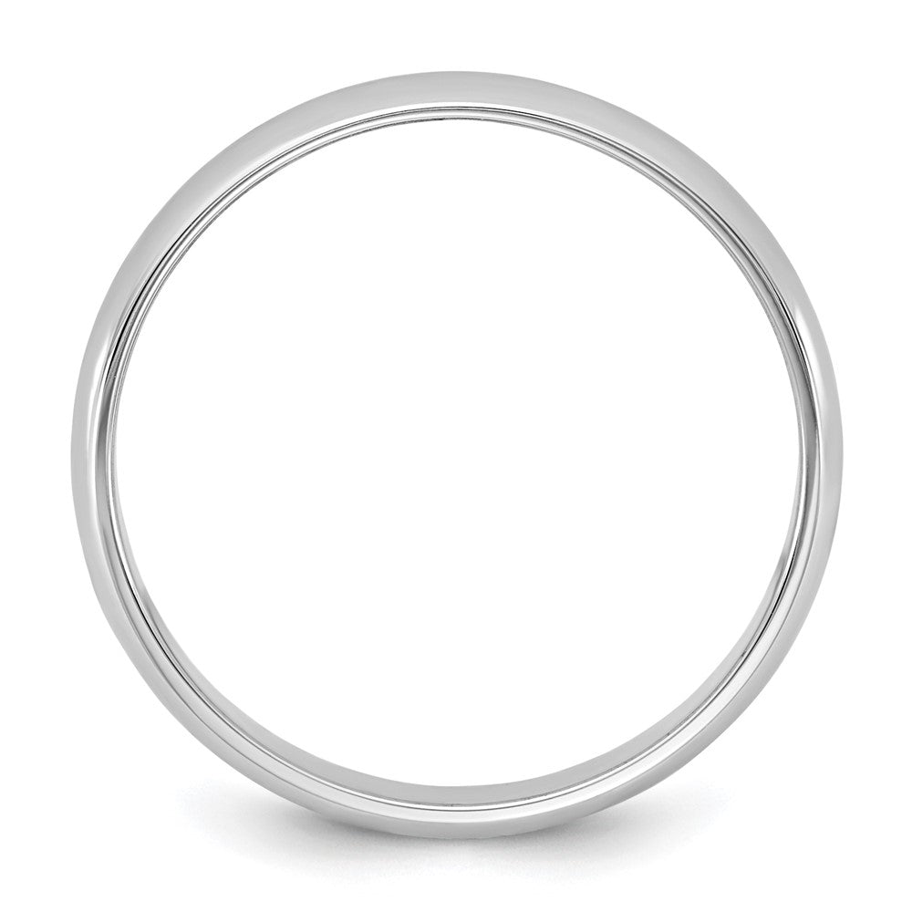 10K Weißgold 10Kw 3,5 mm leichter Halbrund-Ring, Größe 12,5