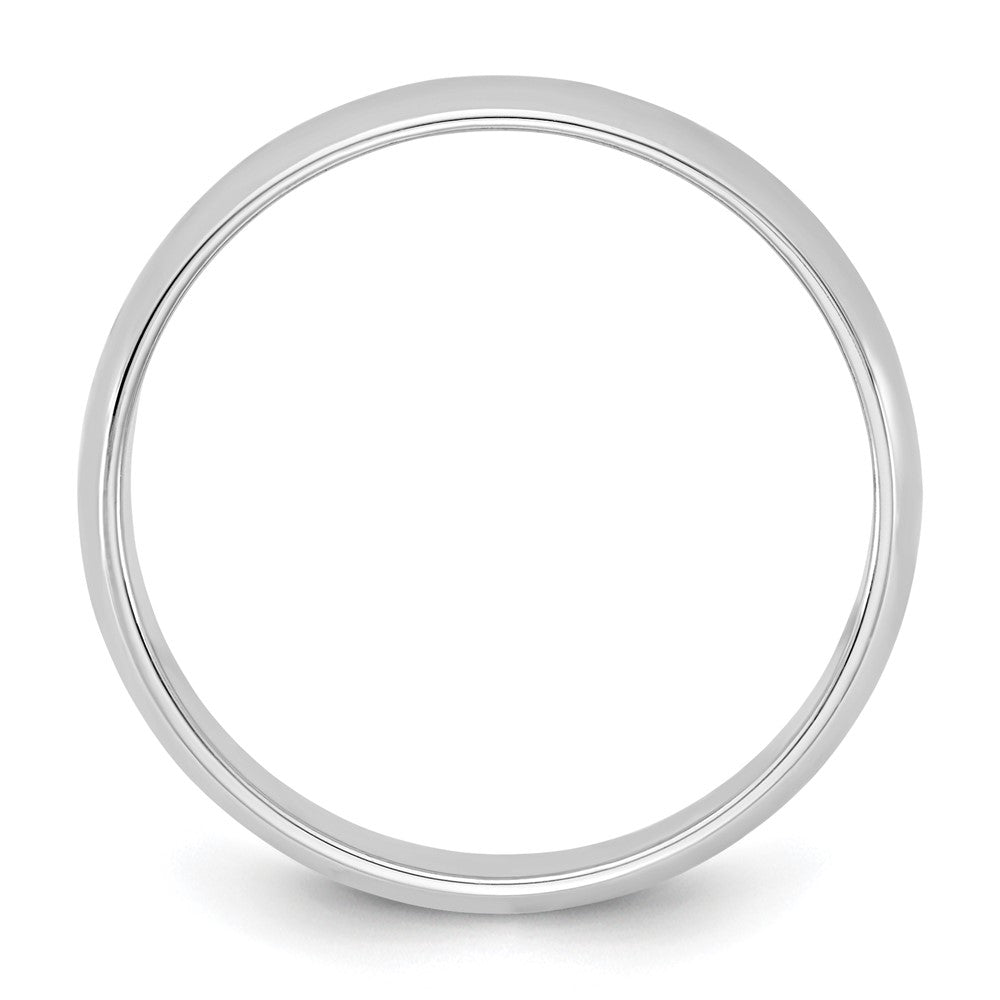 10K Weißgold 10Kw 4,5 mm Leichter Halbrund-Ring, Größe 7