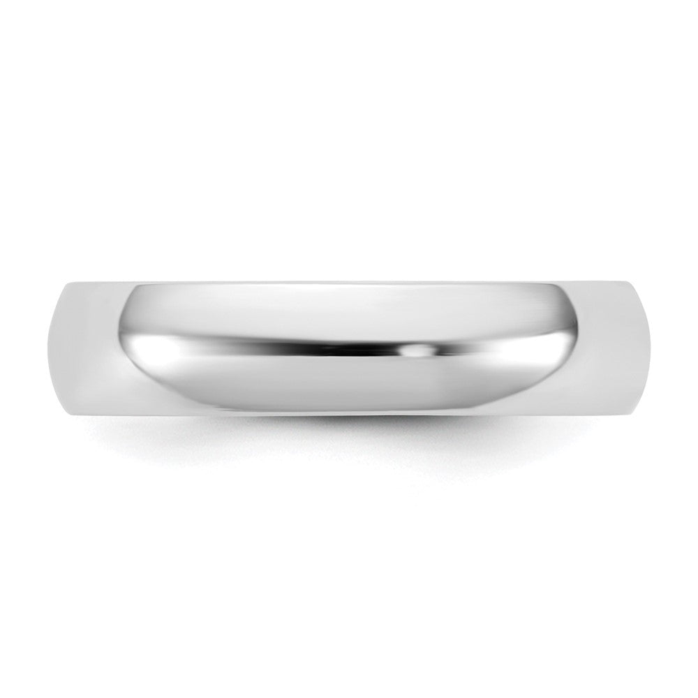 10K Weißgold 10Kw 4,5 mm leichter Halbrund-Ring Größe 11,5
