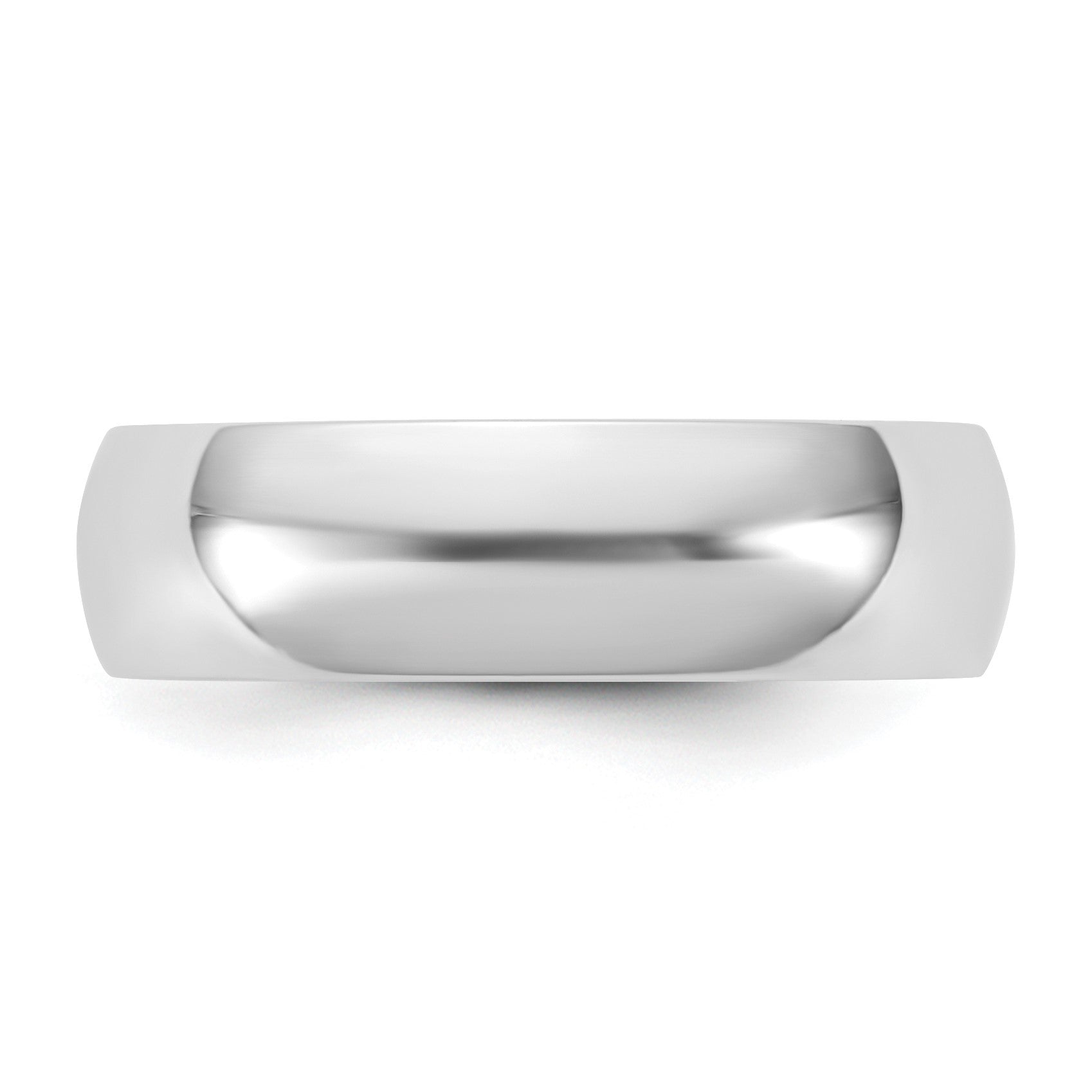 14K Weißgold 5,5 mm leichter halbrunder Ehering