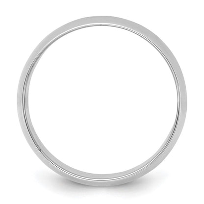 10K Weißgold 10Kw 8,5 mm leichter Halbrund-Ring Größe 8,5