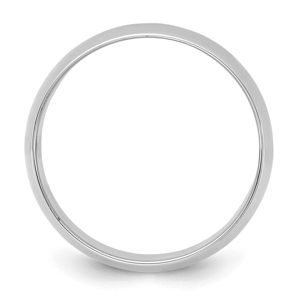10K Weißgold 10Kw 8,5mm leichter Halbrund-Ring, Größe 7