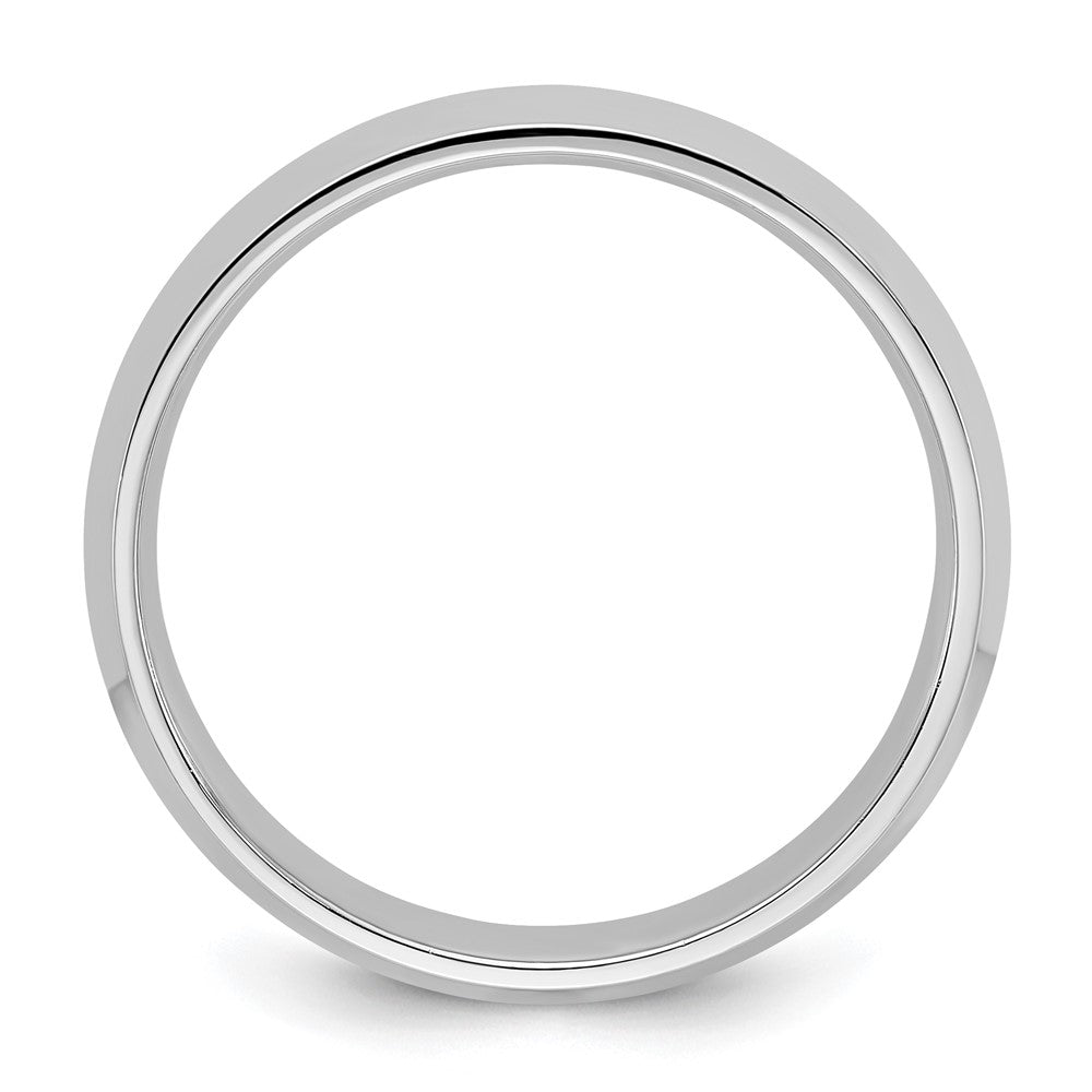14K Weißgold 4 mm Ehering mit Messerkante und Komfort-Passform