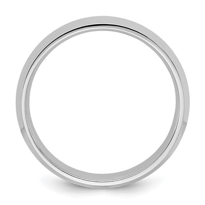 14K Weißgold 4 mm Ehering mit Messerkante und Komfort-Passform