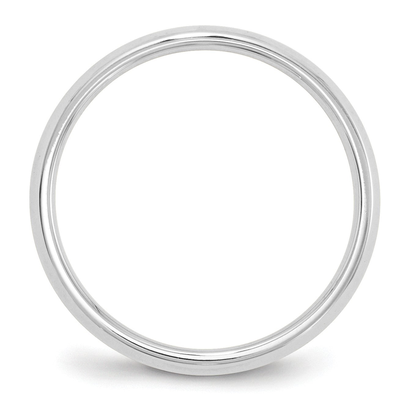 14K Weißgold 6 mm Ehering mit Messerkante und Komfort-Passform