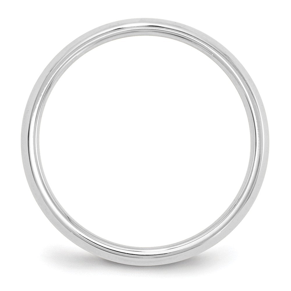 14K Weißgold 6 mm Ehering mit Messerkante und Komfort-Passform