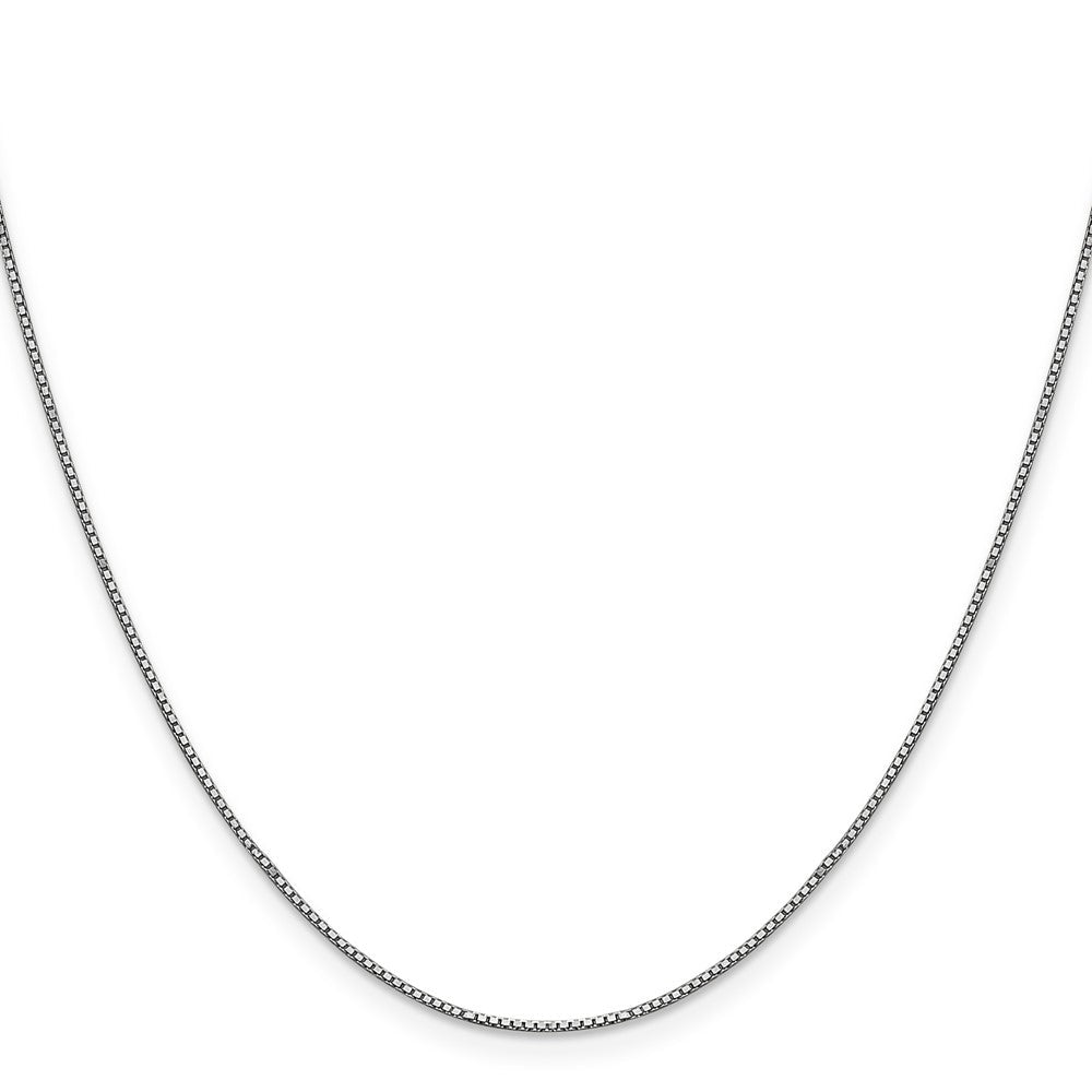 14K Weißgold.9mm Venezianer mit Karabinerverschluss Halskette
