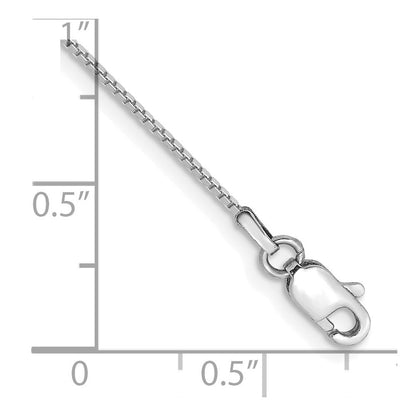 14K Weißgold.9mm Venezianer mit Karabinerverschluss Gliederarmband