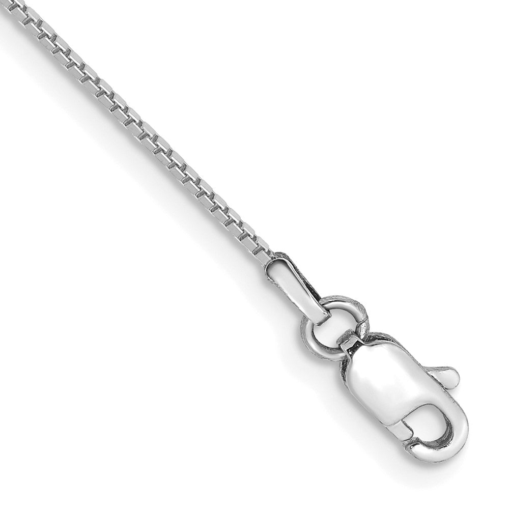 14K Weißgold.9mm Venezianer mit Karabinerverschluss Gliederarmband