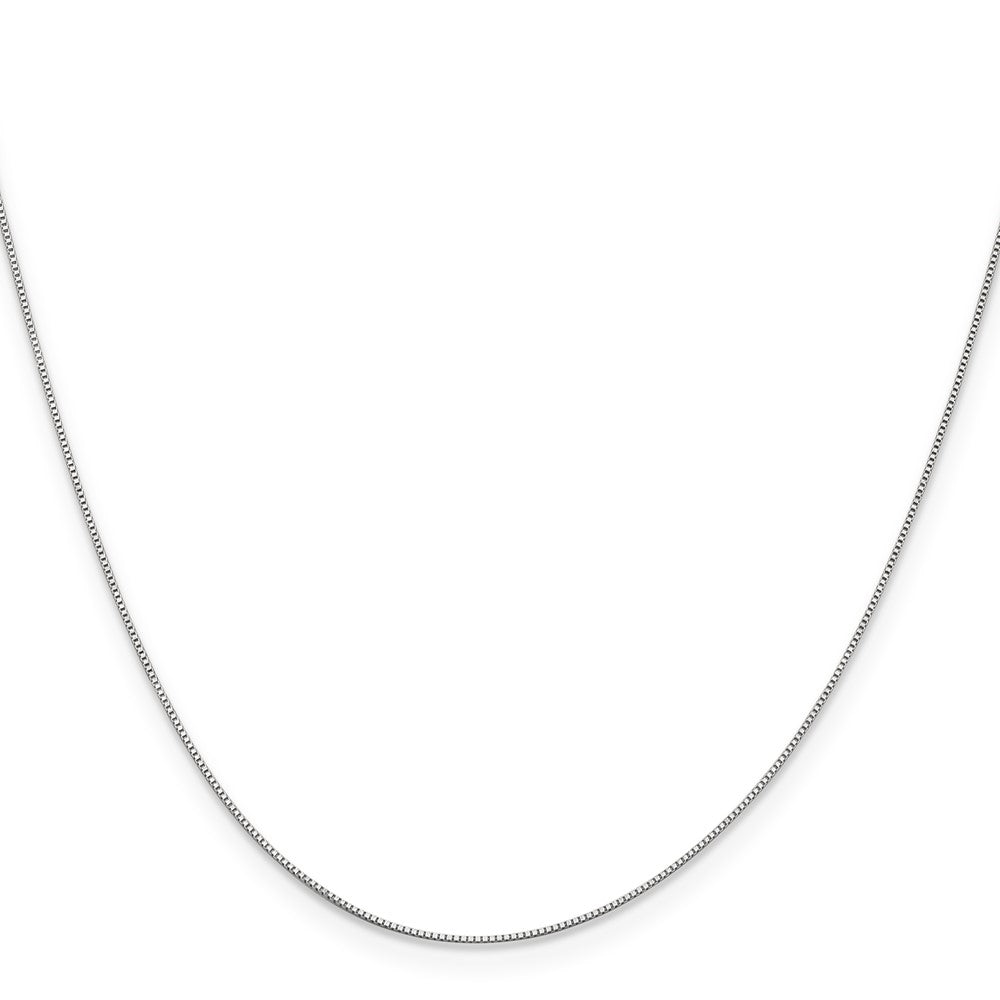 14K Weißgold.5mm Venezianer mit Federring Verschluss Halskette