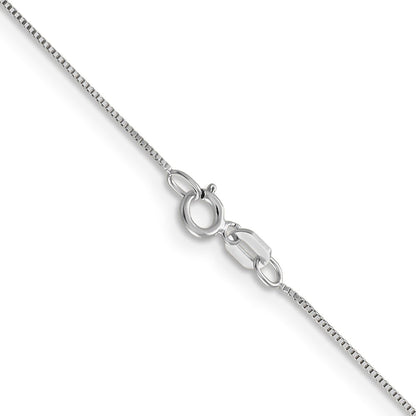 14K Weißgold.5mm Venezianer mit Federring Verschluss Halskette