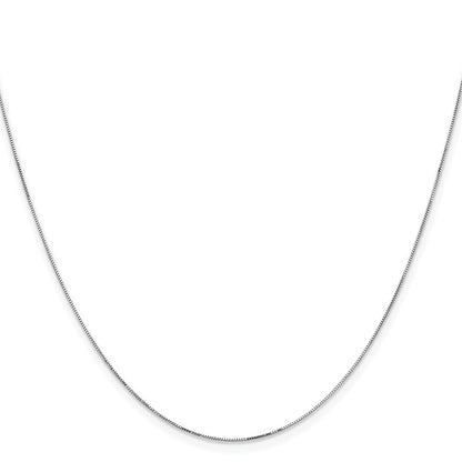 14K Weißgold.5mm Venezianer mit Karabinerverschluss Halskette