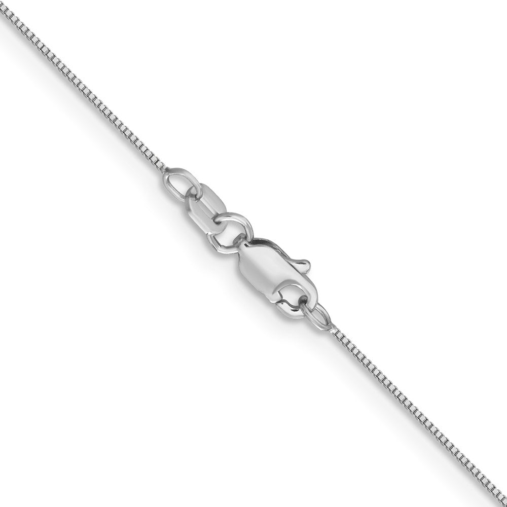 14K Weißgold.5mm Venezianer mit Karabinerverschluss Halskette