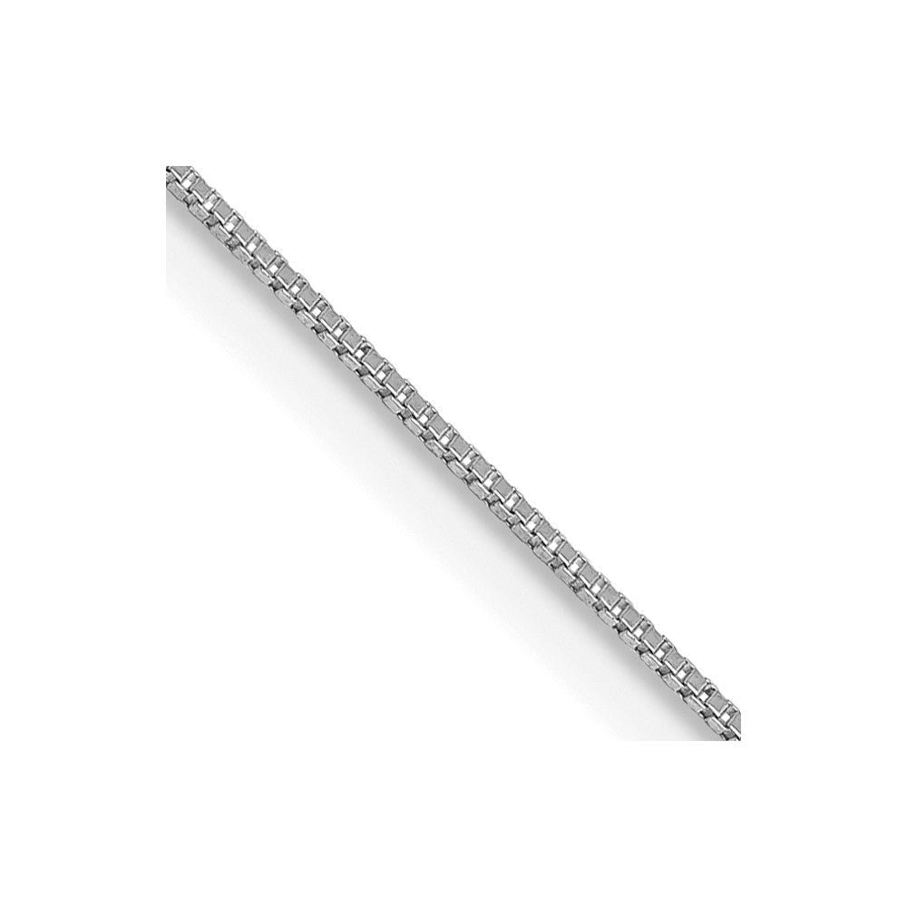 14K Weißgold.5mm Venezianer mit Karabinerverschluss Halskette
