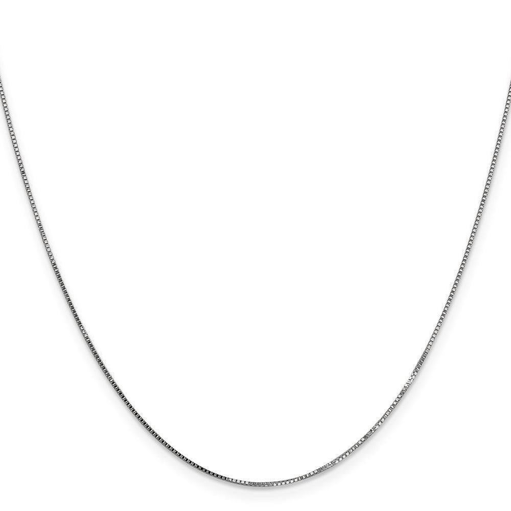 14K Weißgold.7mm Venezianer mit Federring Verschluss Halskette