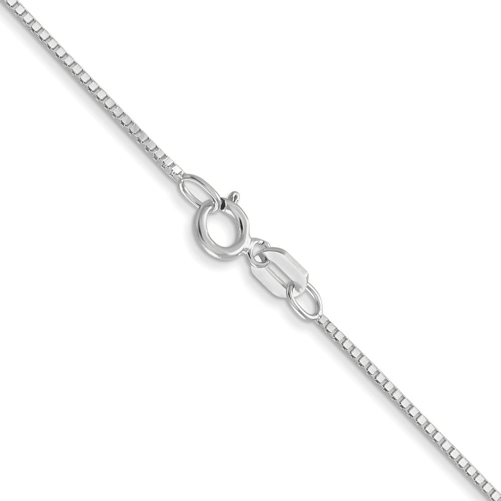 14K Weißgold.7mm Venezianer mit Federring Verschluss Halskette
