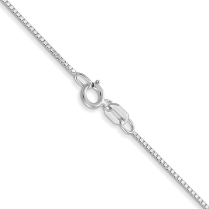 14K Weißgold.7mm Venezianer mit Federring Verschluss Halskette